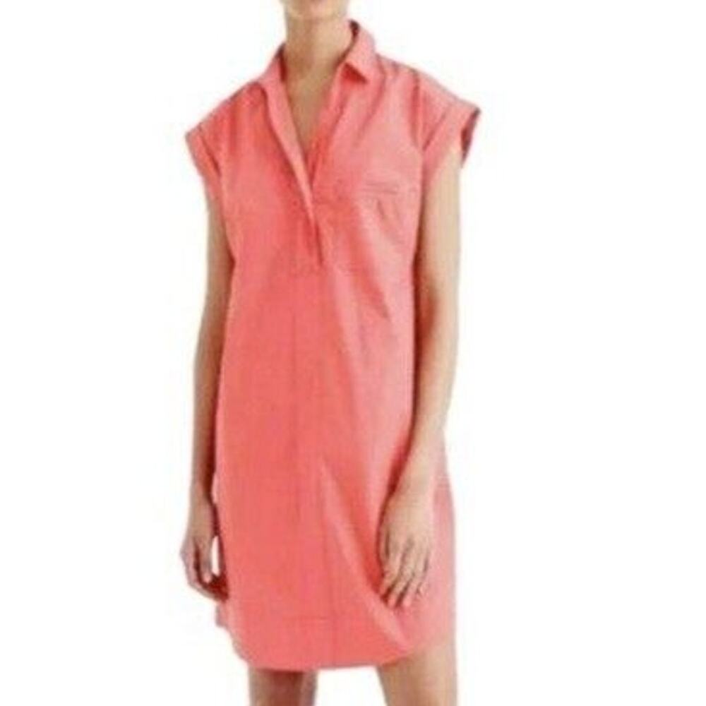 J. Crew Womens Cotton Tunic Dress Sz TXS Mini Coastal Grandma Preppy Resortwear